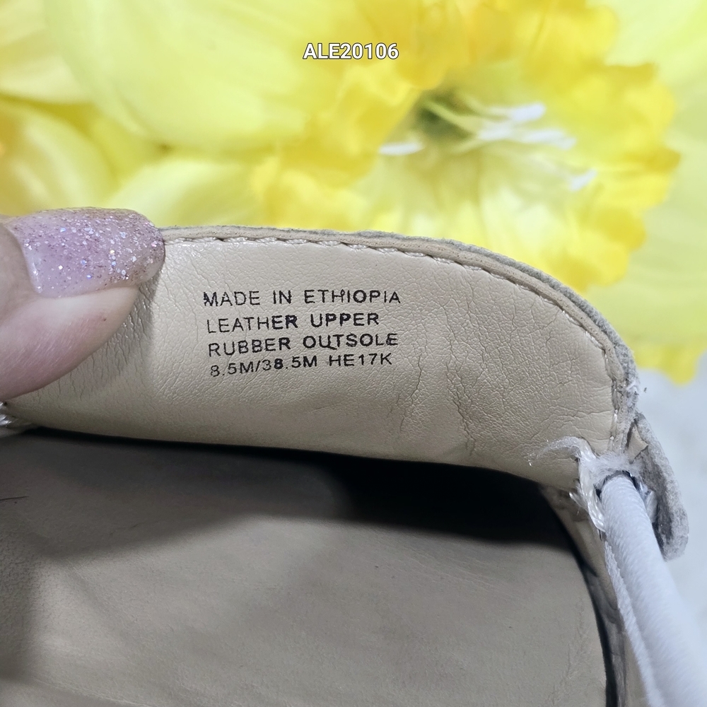 Michael Kors Mocassines Hamilton Cream whith Logo MK Size 8.5M - Picture 5 of 13